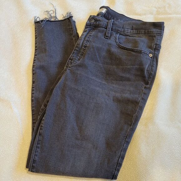 Madewell 9" High-Rise Skinny, faded black sz 34 - Picture 3 of 14